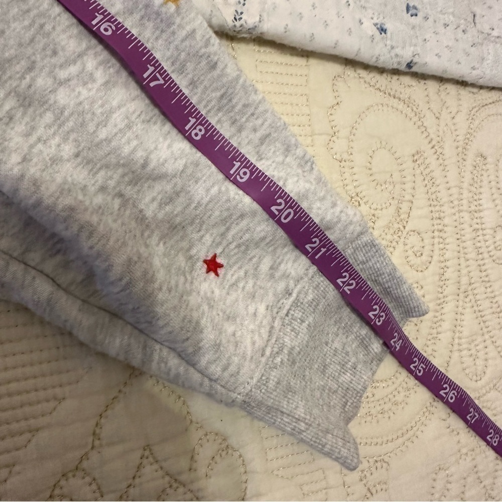 Grey oversized cozy women’s crew neck sweatshirt comfy relaxed tiny stars XL - Picture 7 of 8
